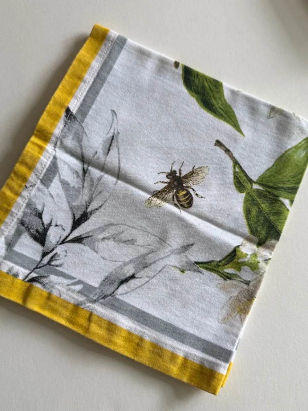 Williams Sonoma Meyer Lemon Print Dinner Napkins Cotton 20
